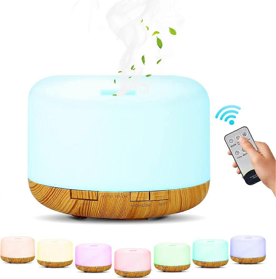500ML Aroma Diffuser - Ultrasonic Humidifier with LED Lights