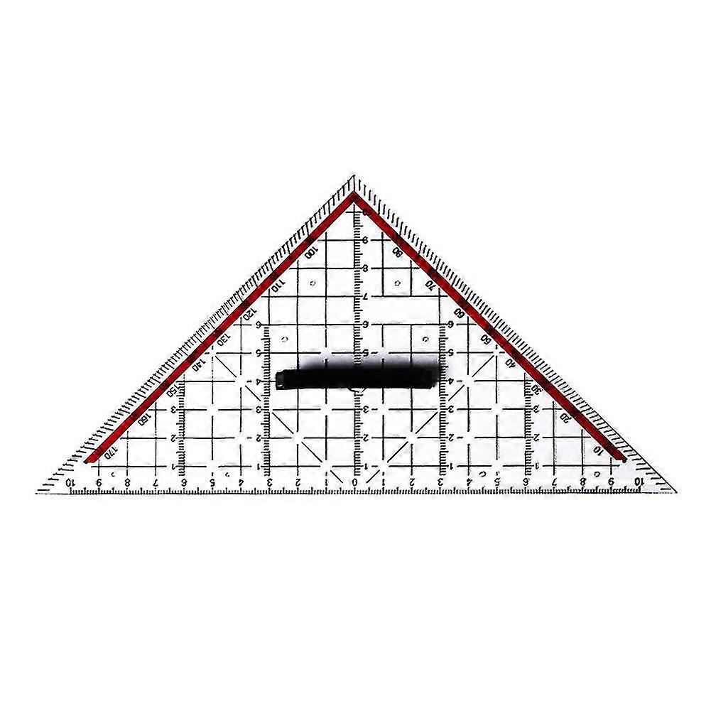 20cm Drawing Triangle Ruler Multi-function Drawing Design Ruler With Handle Protractor Measurement