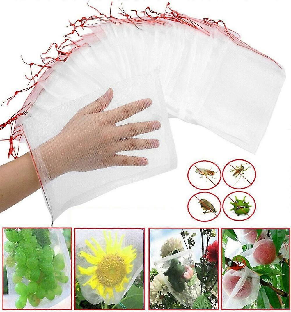 100pcs/50 Pcs Fruit Protective Bag Fishnet Nylon Nets For Garden Grape Protective Bag 30 X 25 Cm/15cm*25cm For Plant Protection Avoid Insects Birds G