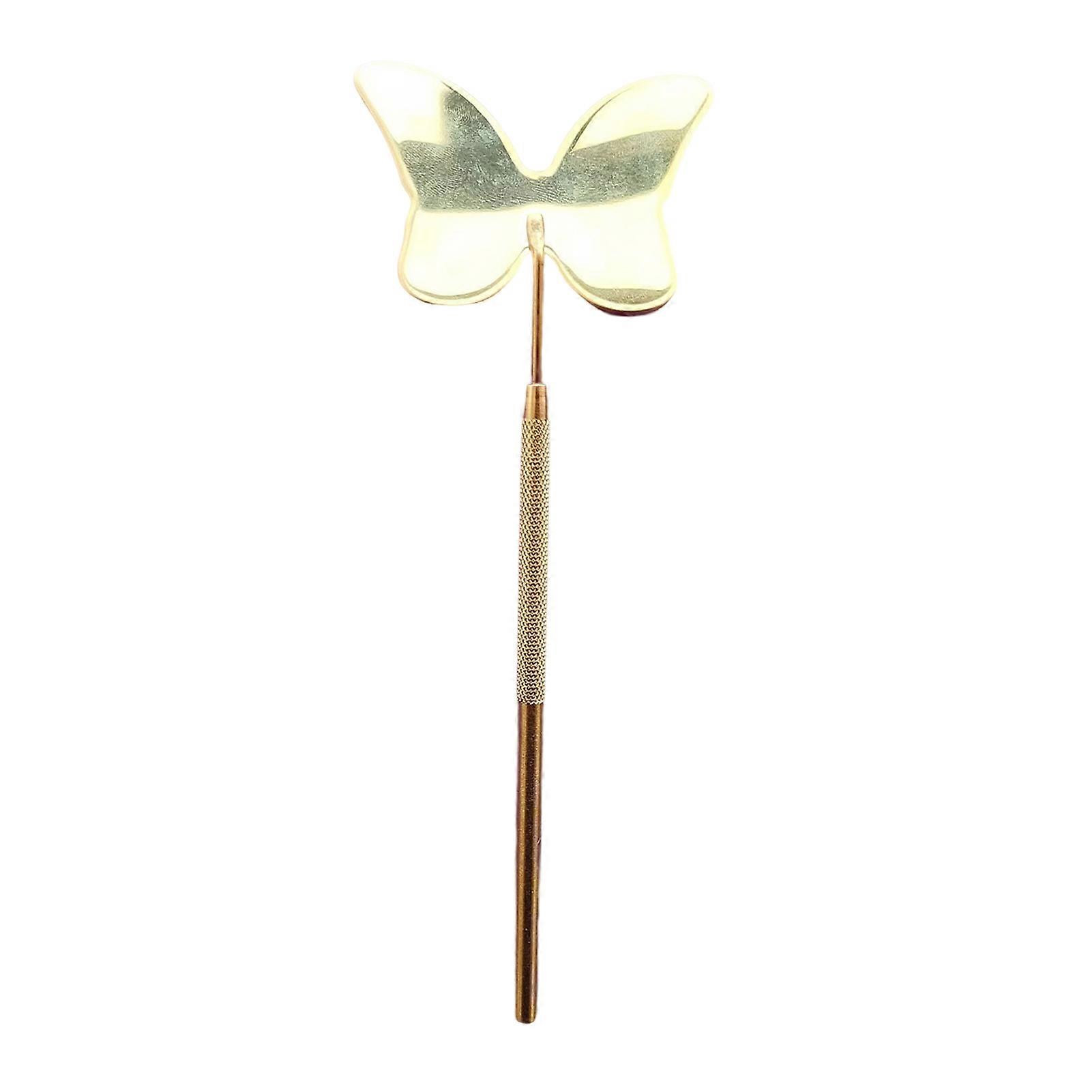 Eyelash Check Mirror Magnifying Butterfly Shaped Long Handle Premium Easy to Operate Cosmetic Mirror for Women QinHai