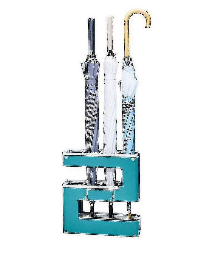 Creative Umbrella Stand Rack S-shaped Umbrella Holder With Drip Tray Space Saving Organizer