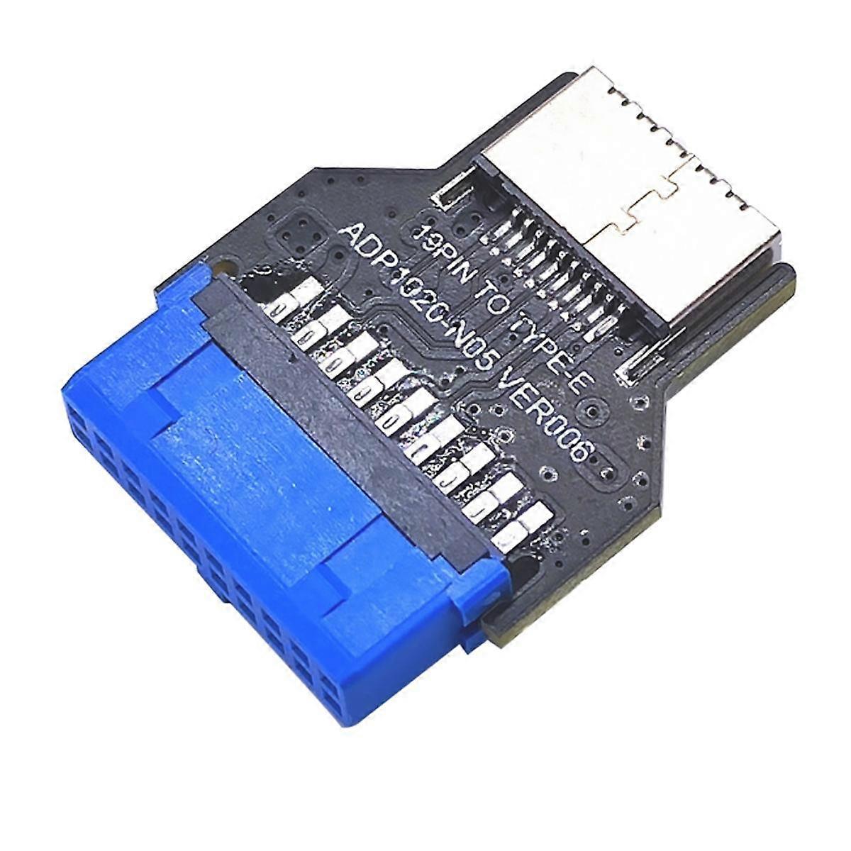 USB Header Adapter Riser USB 3.0 19Pin to USB 3.2 Type E 20Pin Converter Chassis Front Panel Type C