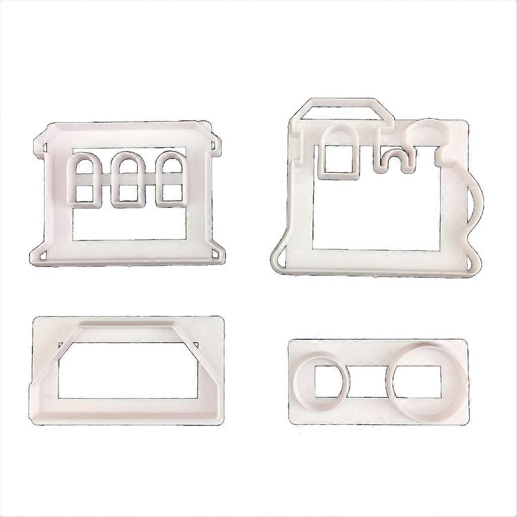 Train Shaped Silicone Hand Press Gadgets Cookie Moulds DIY Baking Accessories