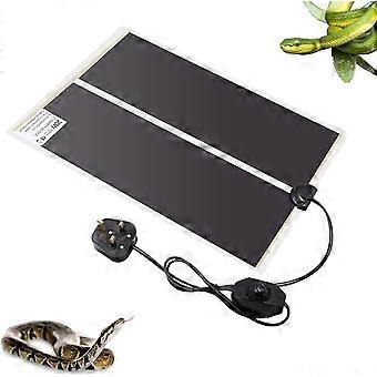 Reptile Heating Mat with Temperature Adjustment, Waterproof Reptile Heat Pad for Amphibians, Small Animals (20W - 16.5 x 11 IN)
