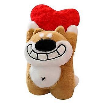 35CM Kawaii Valentine Day Stuffed Dog Plush Doll Kids Toys Soft Love Heart Courtship Dog Doll Plush Toy Girls Birthdays Gifts