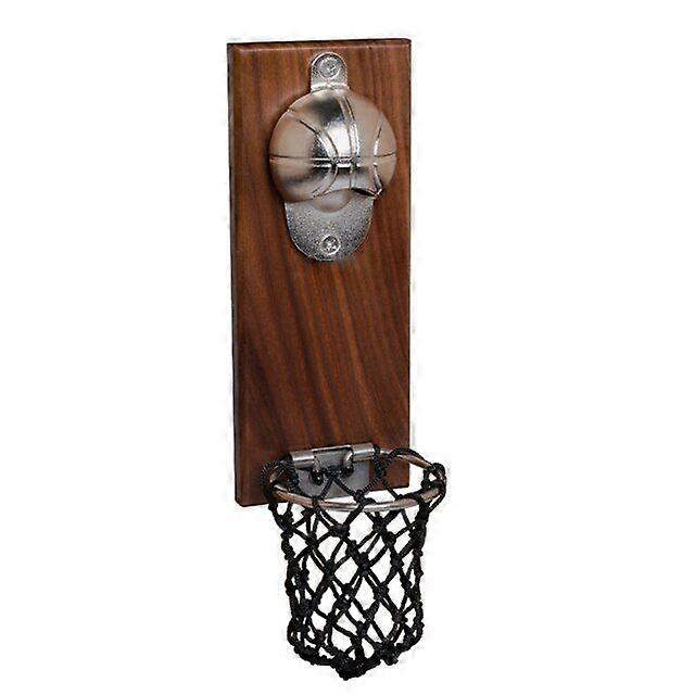 Bottle Opener Wall Mount Bottle Basketball Wine Beer Bottle Opener Tools With Embedded Magnetic Cap Catcher In Opener Keychain