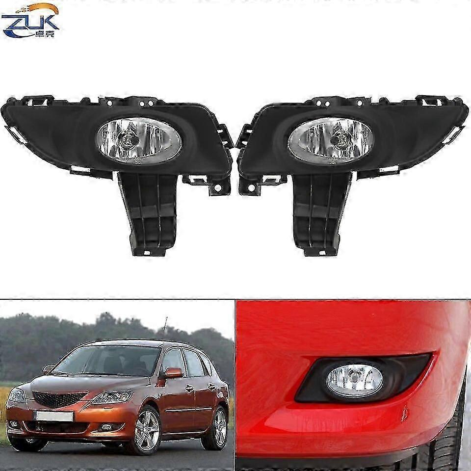 Car Accessories Front Bumper Fog Light For Mazda 3 Axela M3 BK 2004-2010 16L Anti-Fog Reflector Lamp Foglight Foglamp
