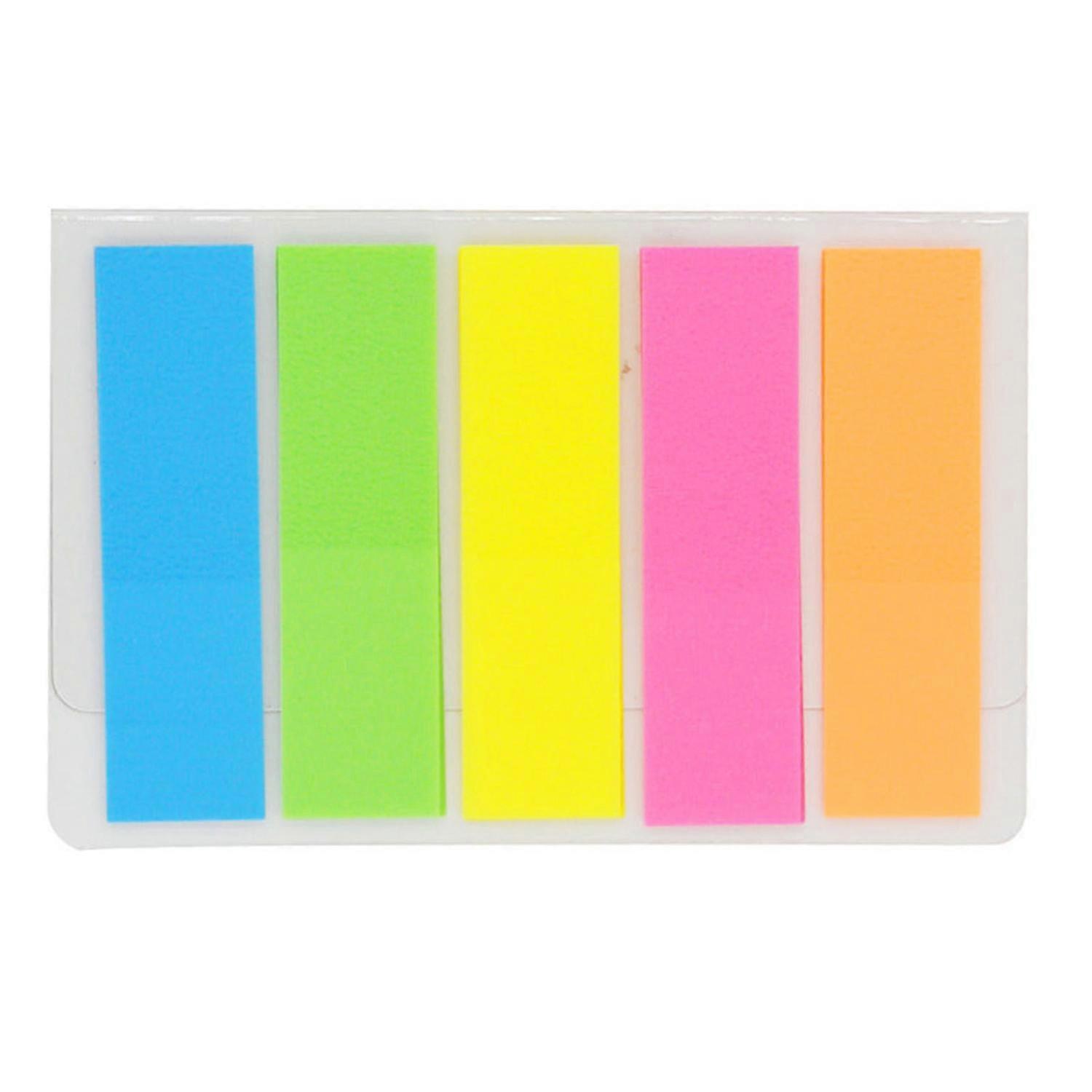 Page Markers Fluorescent Film Transparent Book Tabs Sticky Note Tabs for Page Marking Notebooks 