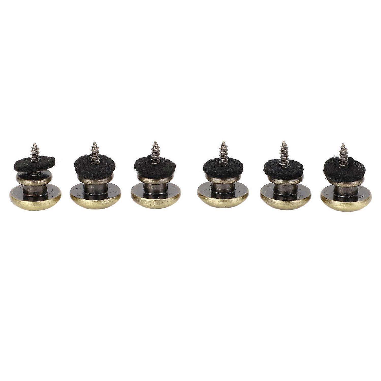 6pcs Guitar Strap Button Smoothly Iron Guitar Strap Locks Easy Installation Guitar Strap End Pins fo