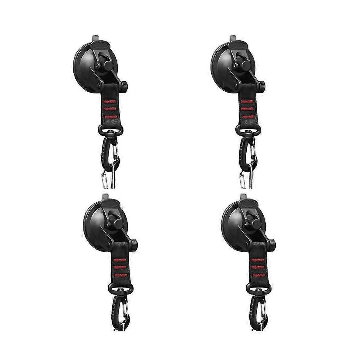 4Pcs Heavy Duty Suction Cup with D Ring 360 Rotating Camping Suction Hooks Car Suction Cups Anchor