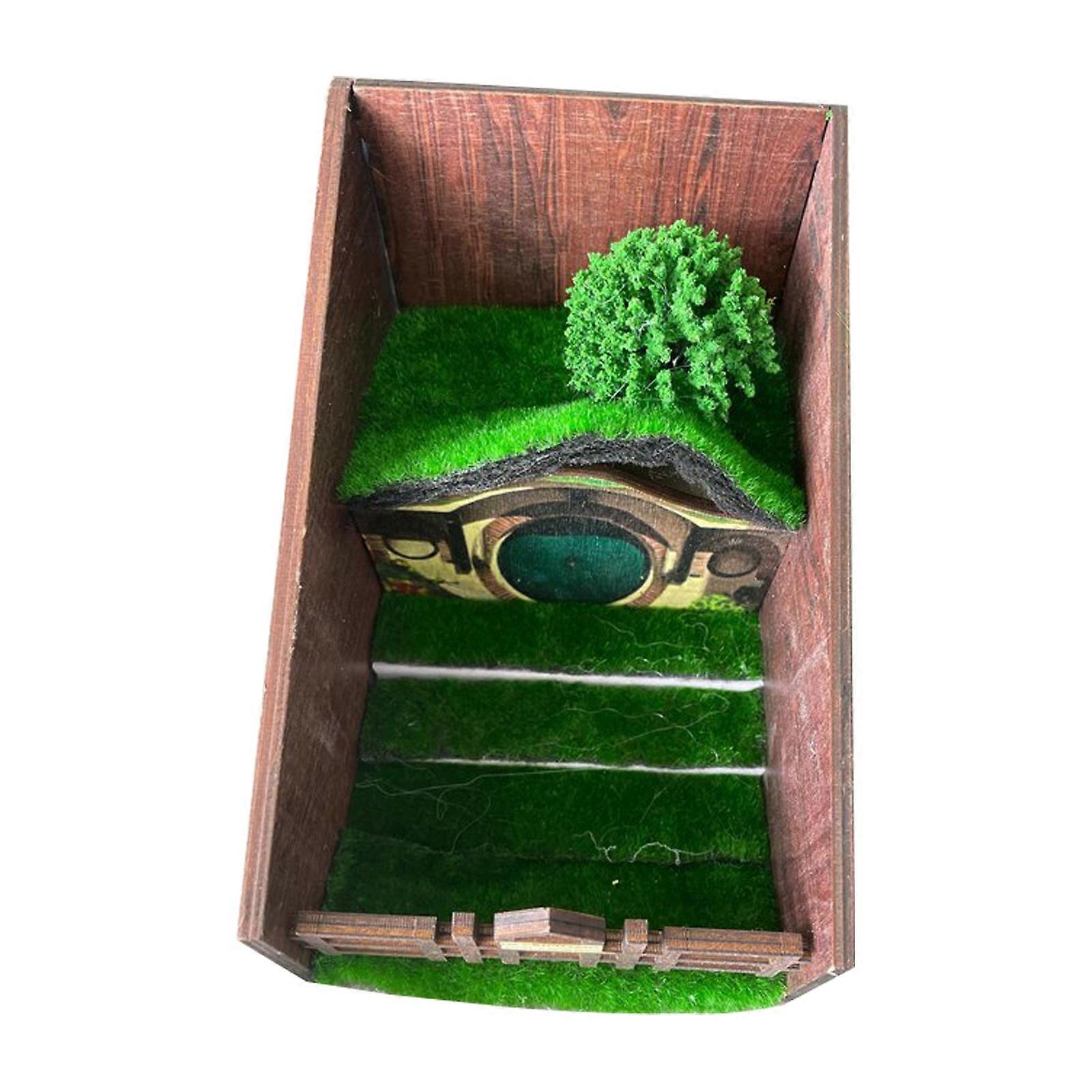 Diy Led Wooden Bookshelf Insert Japanese Sakura Densya in Green