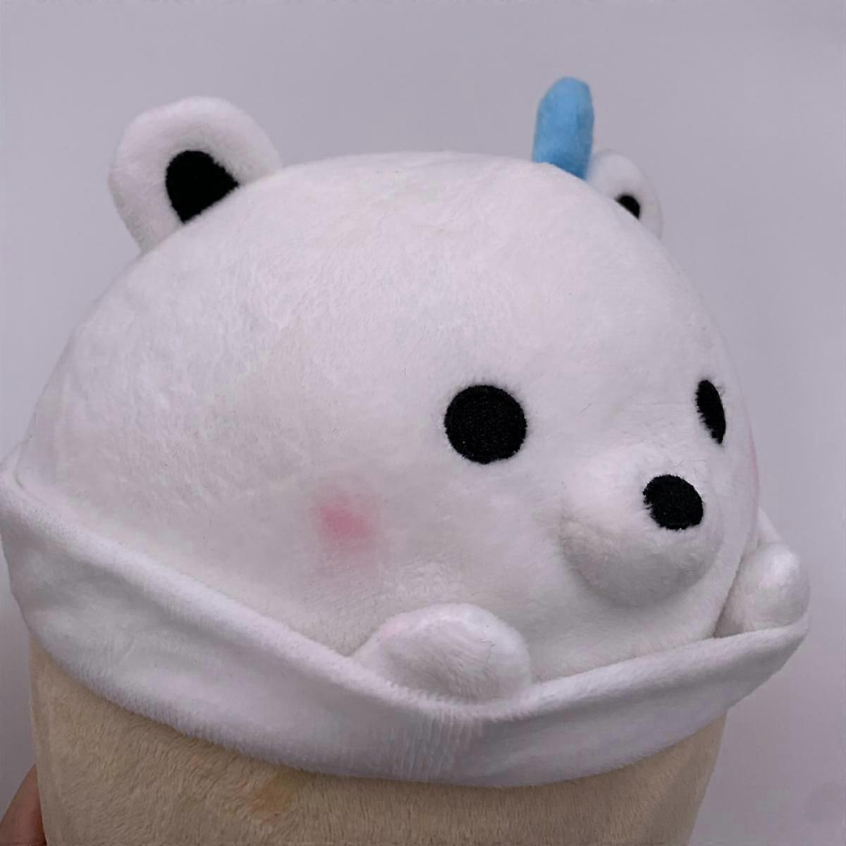 Isbjørn Plushie - Isboblemelk te Asiatisk komfortmat myk plysj leketøy  utstoppet dyr - Kawaii søt japansk anime stil gave | Fruugo NO, image size:1200x1200