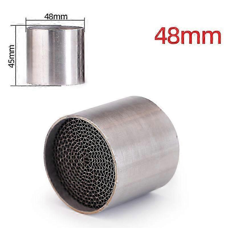 Universal Motorcycle Exhaust 48mm 50mm 53mm Honeycomb Db Killer Reduce Noise High Torque At Low Speed Gas Purification Treatment