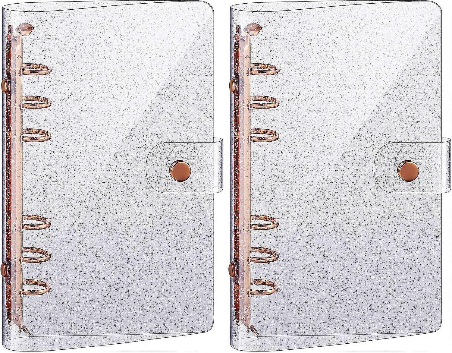 2pcs 6-ring binder cover notebooks for refillable notebooks, conference