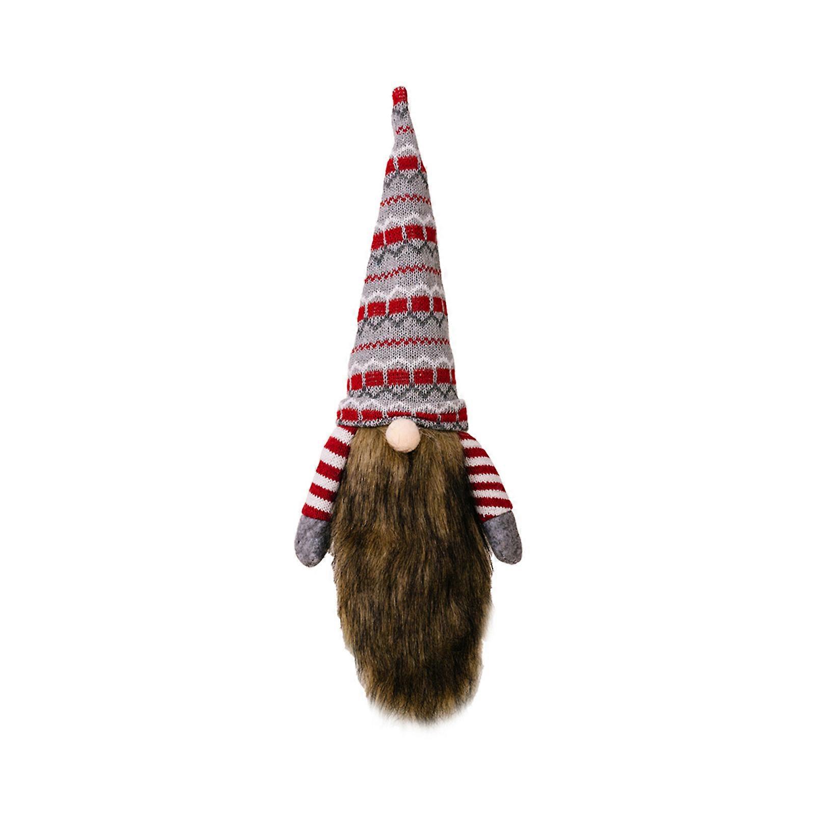 Festive Knitted Gnome Long Beard Wine Sleeve Transform Your Wine Bottles into Festive Decor