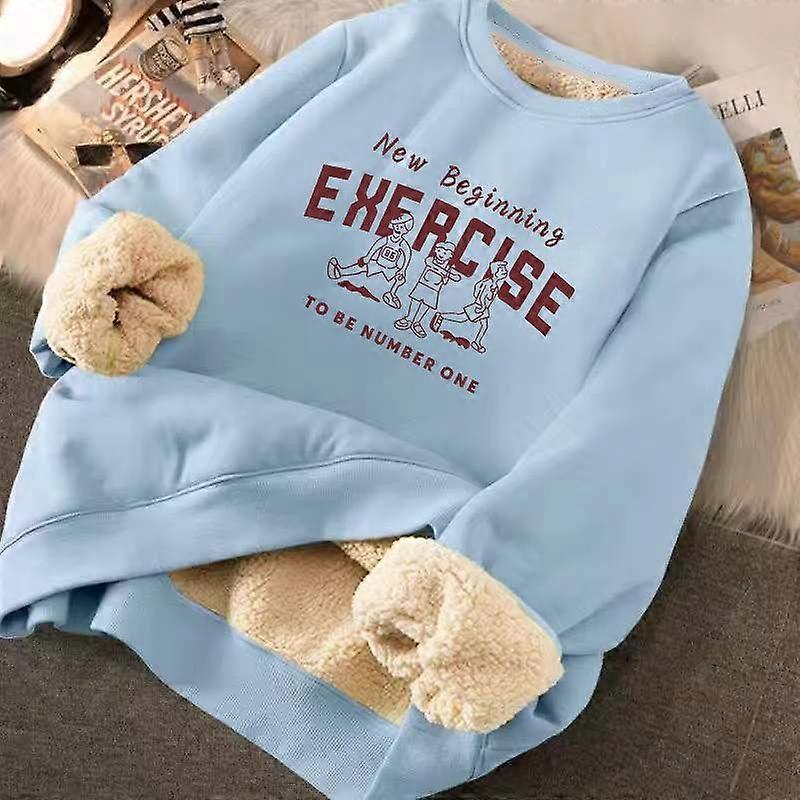 Women's Plush Sweater Winter Thickening 2023 New Round Neck Cartoon Warm Top Coat for Women