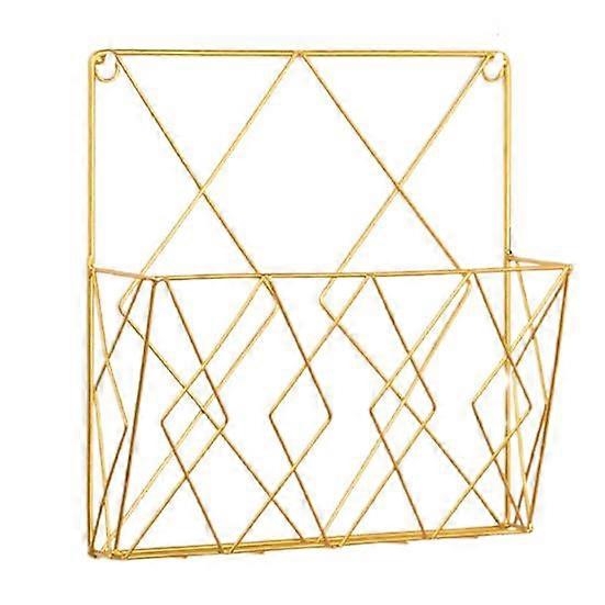 Exquisite Chic Grid Design Durable Rustless Modern Style Grid Magazines Rack Wall Shelf