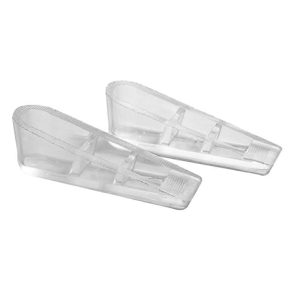 Anti-Skid Door Wedge Stoppers Set of 2 - Clear PVA Plastic, Non-Slip Design for Home and Office Use