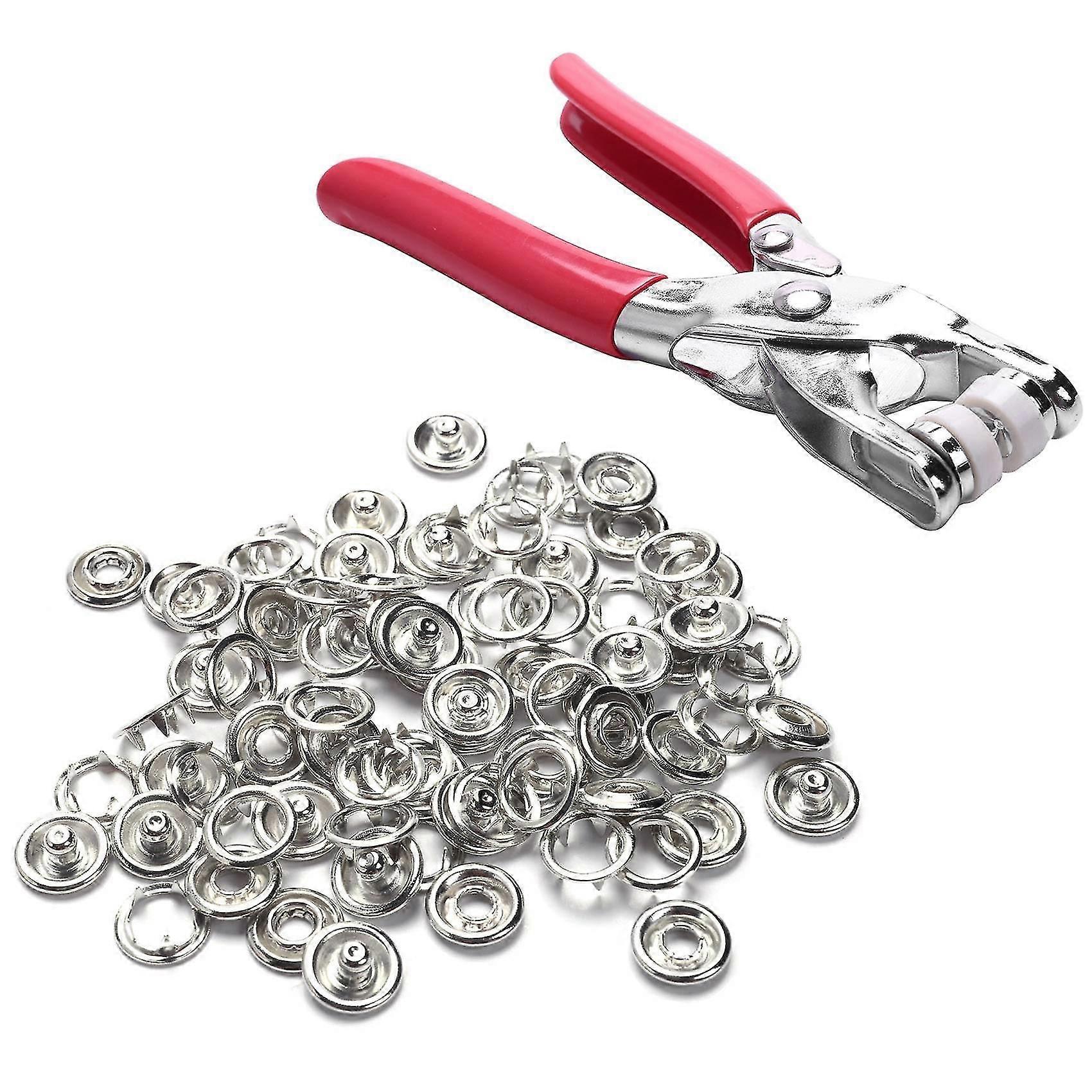 Pliers With 20 Sets Snap White Copper Snap Buttons Claw Buckle Installation Tool Children'S Clothin