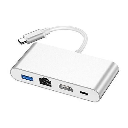 ZRUXE HB-048 4 في 1 محول HUB متعدد الوظائف من النوع C / USB-C