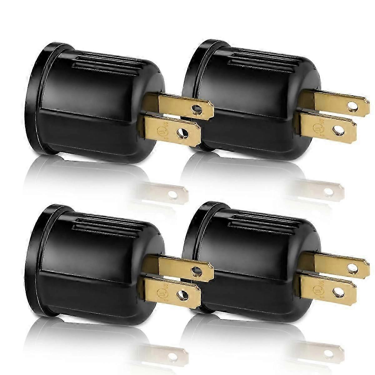 Outlet to Socket Adapter Plug-in Light Socket Convert Outlet to Light Bulb Socket Polarized US Plug