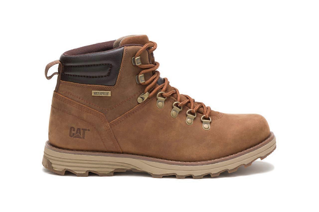 CAT Caterpillar Mens Sire Waterproof Brown Sugar Leather CAT Walking Work Boots