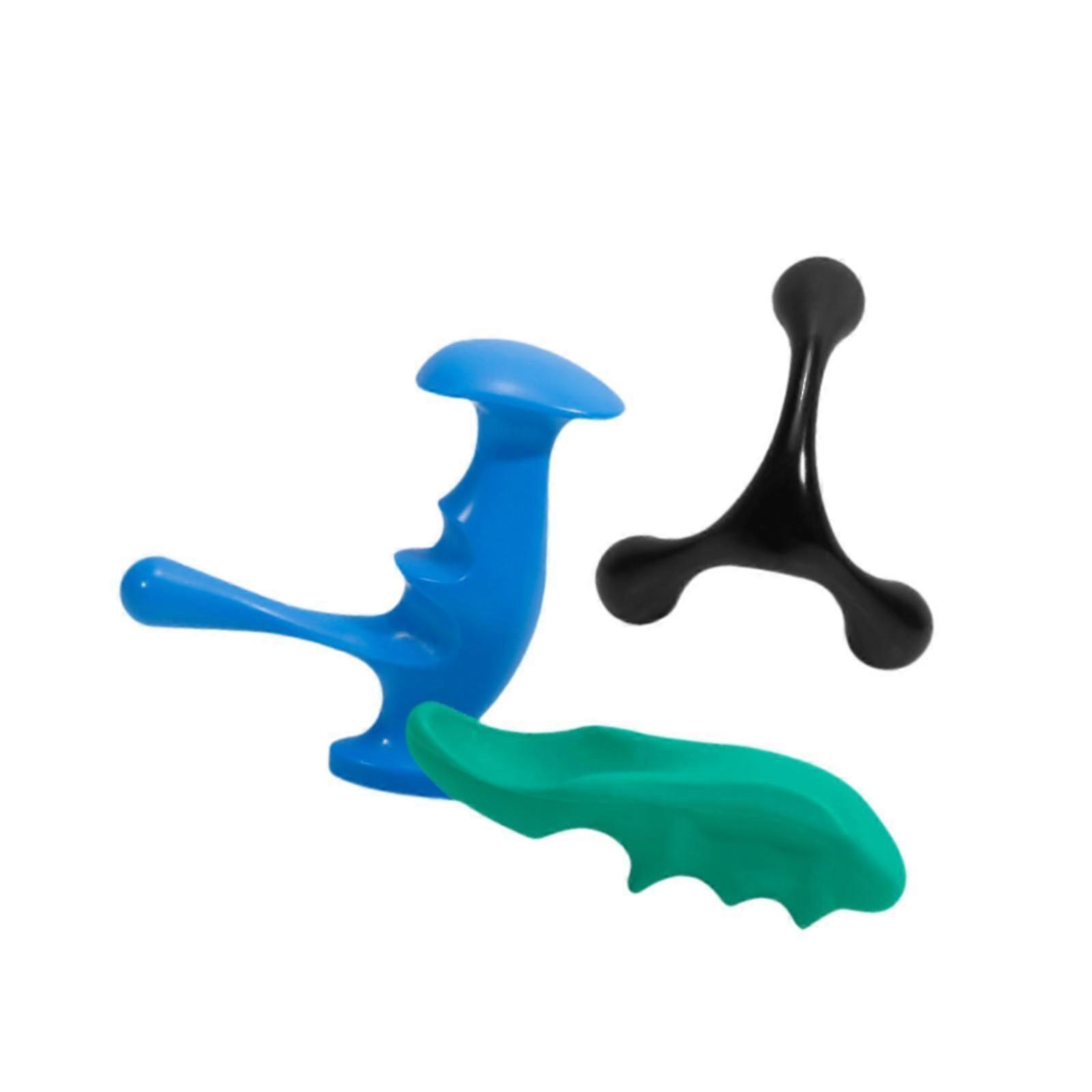 3Pcs Point Massagers Gentle Manual 3 Legged Massage Knobs for Back Legs Arms Set A