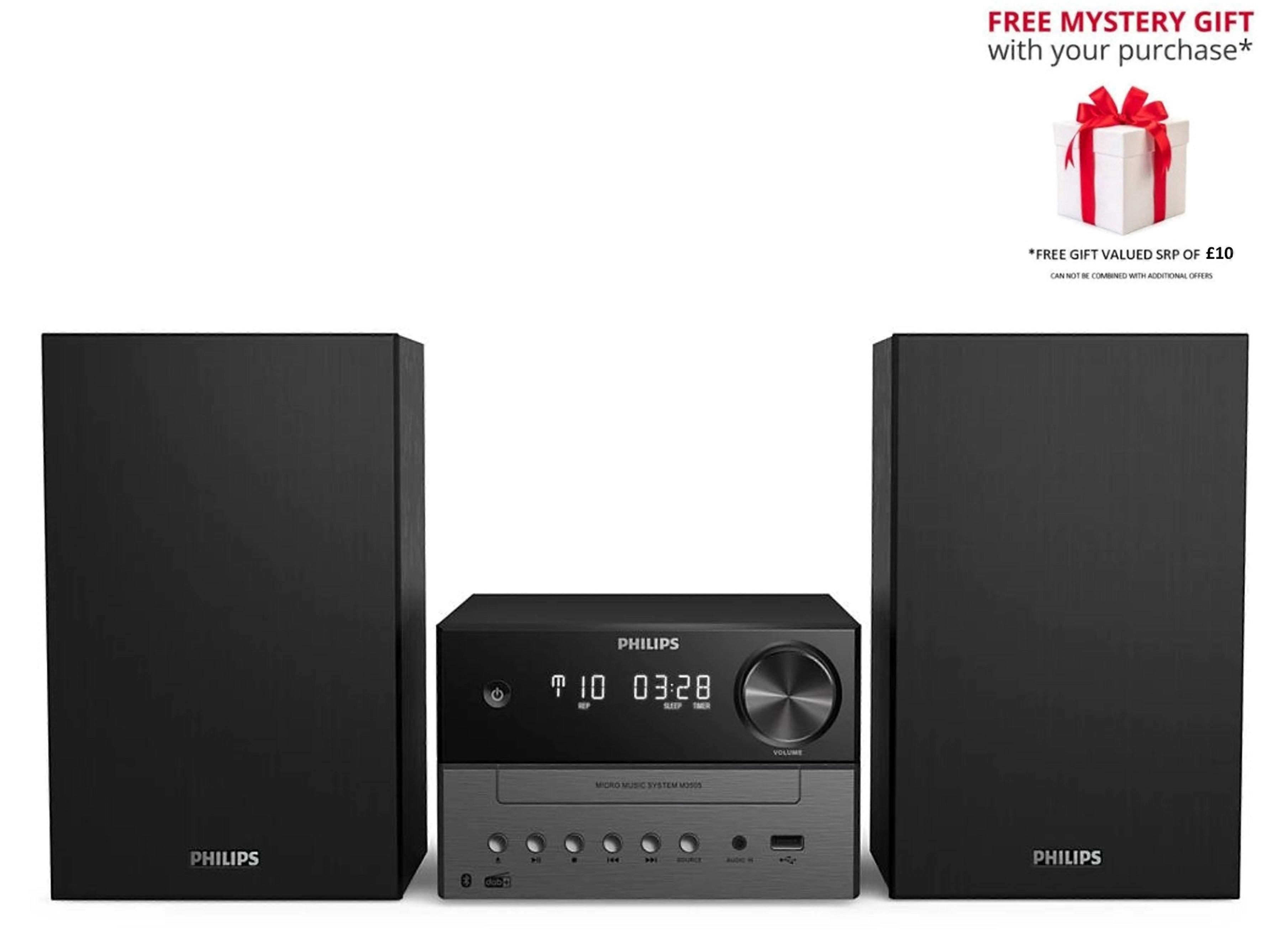 Philips tam3505-12 bt micro hi-fi system dab+ radio, cd player, usb charging