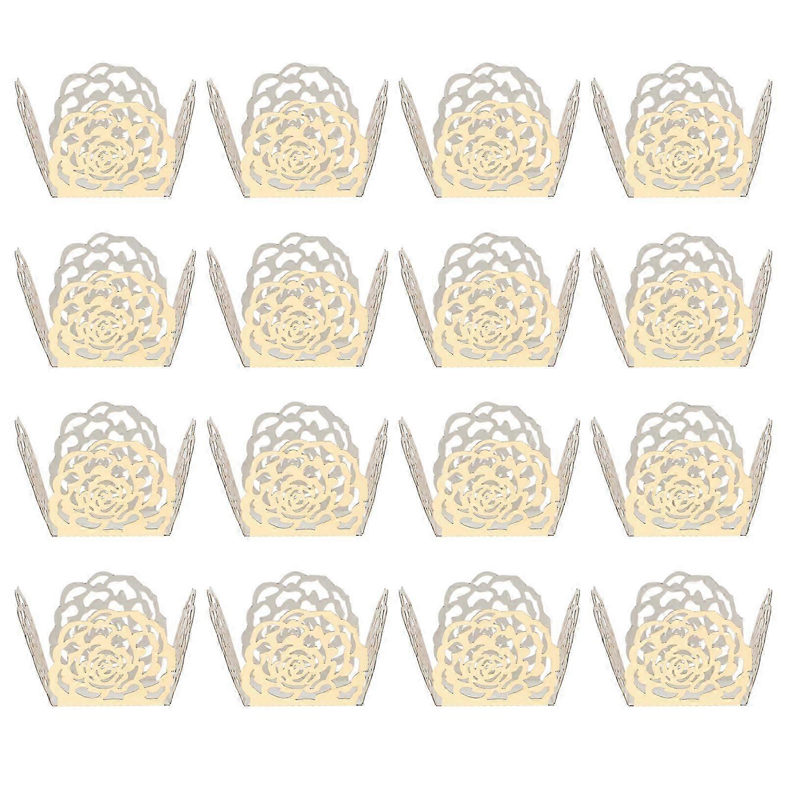 50pcs Chocolate Candy Cups Hollow-out Chocolate Muffin Wrappers for Wedding