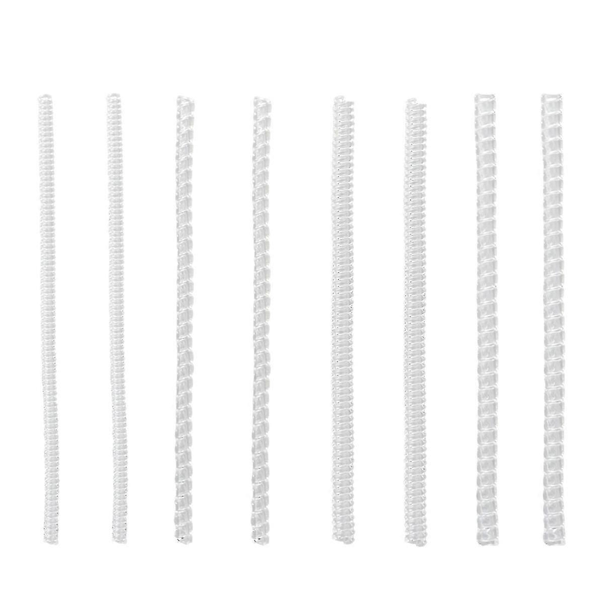 8PCS Ring Size Adjuster Transparent Plastic Spring Invisible Ring Adjustment Artifact Size Spring Rope Telephone Line Thickness Adjustment Ring