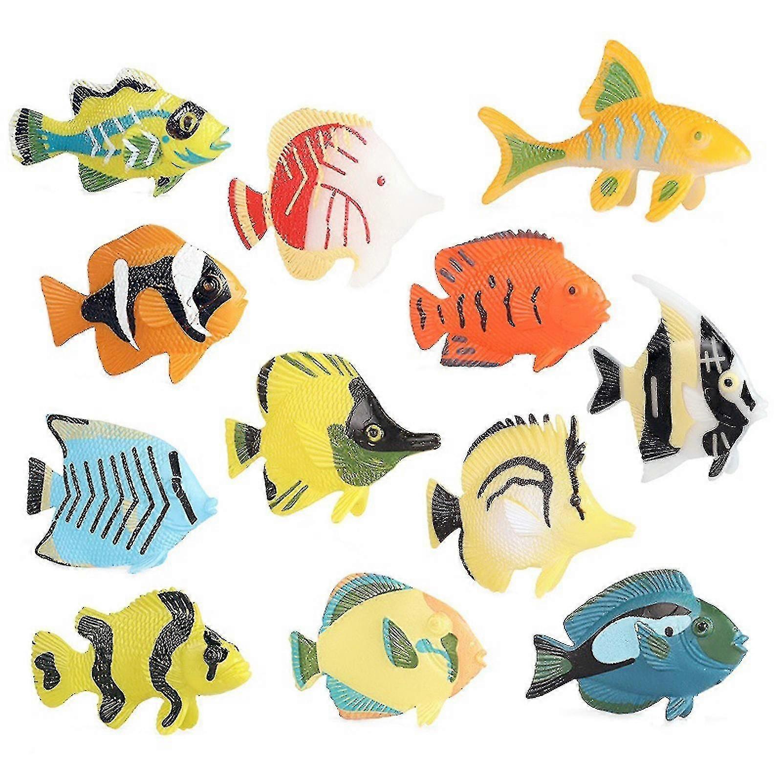 12 Sets Of Colorful Simulation Poultry And Small Animals Suit Model Ornaments