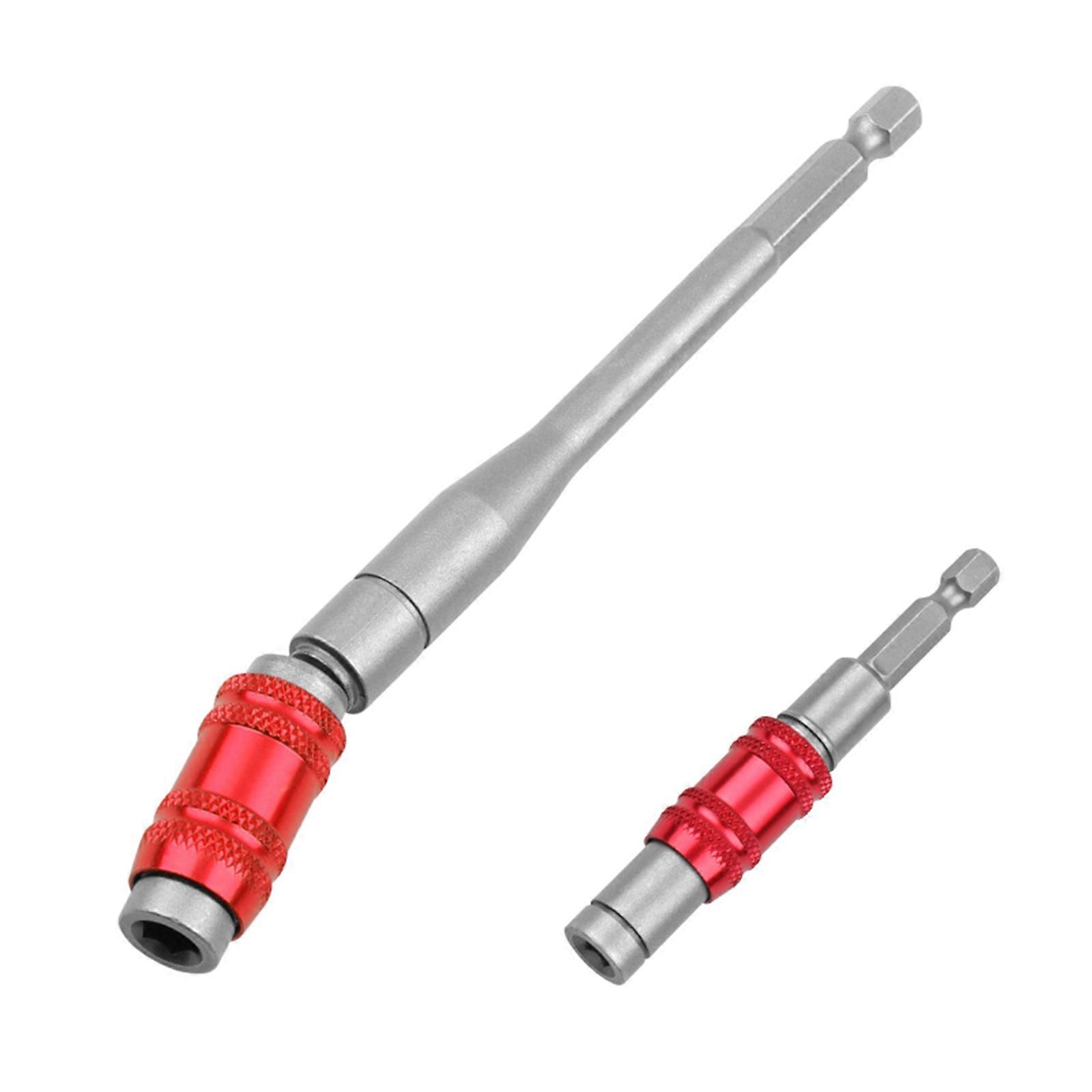 1/4 HexShank Holder Drill Bit Screwdriver Extension Quick Releases Magnetic Screwdriver Extension BitTips Holder Red