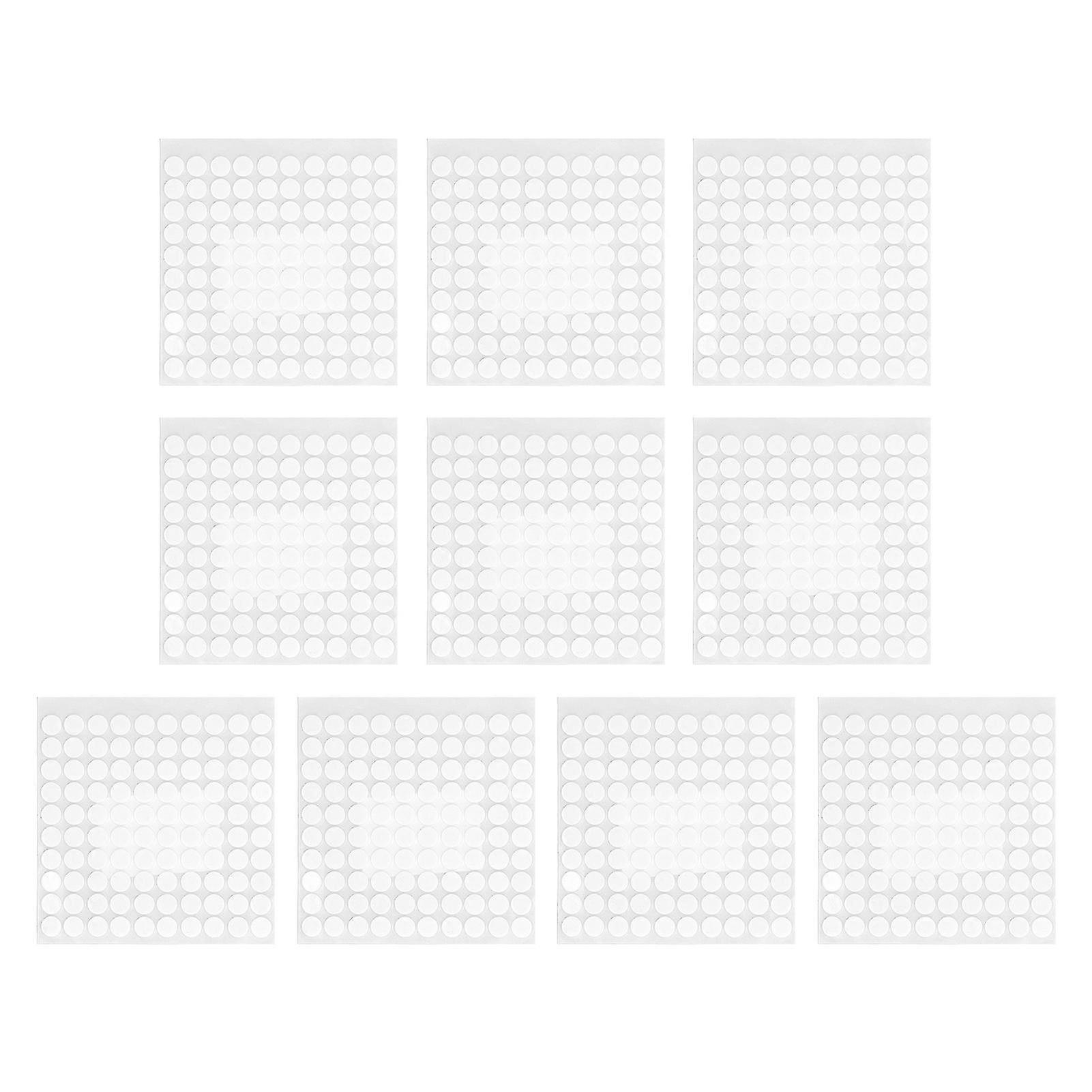 10 Sheet Foam Round Dots Adhesive 1000Pcs White Craft Foam Double Sided Tape 10mm Diameter