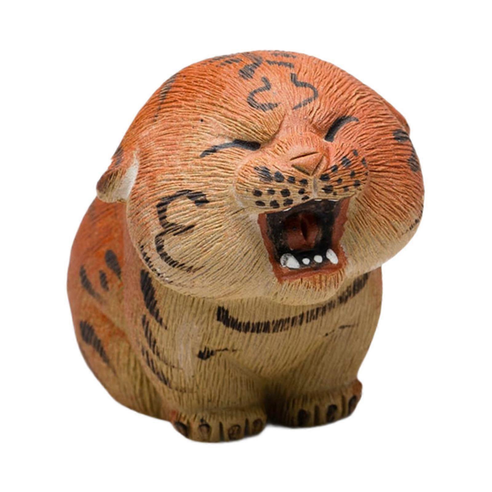 Tiger Statue Small-size Artware Animal Model for House Warming Table Bedside