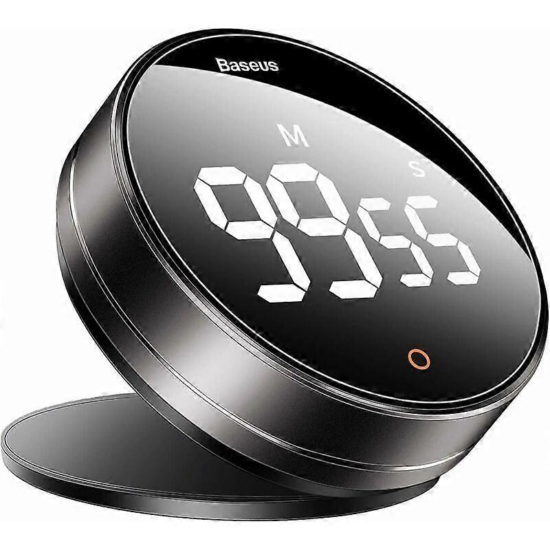 Baseus Minuteur de Cuisine Minuterie Numrique LED Compte Rebours Magntique, 3 Niveaux de Volume Rglable, Commande de Rotation Compte Rebours Timer