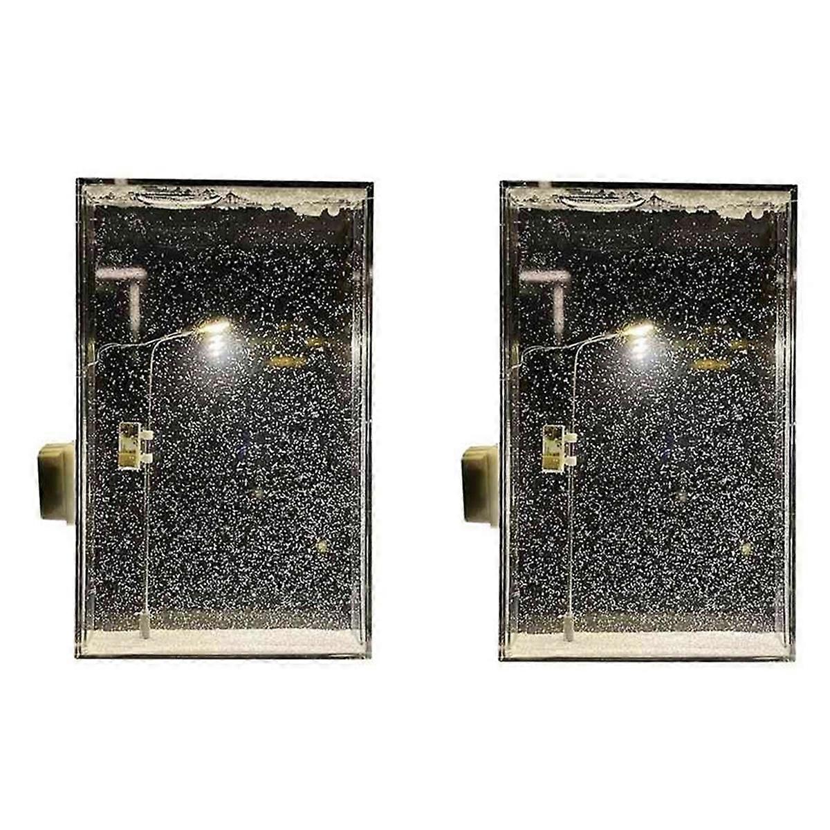 2PCS DIY Snow Scene Night Light Material Kit Snow Scene Street Light