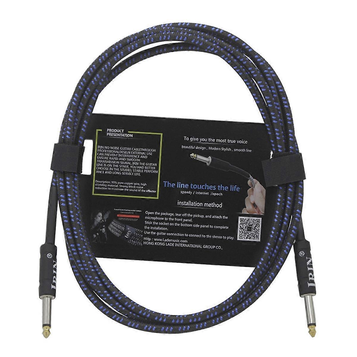  Guitar Cable Noise Reduction Cable (10M) Blue & Black