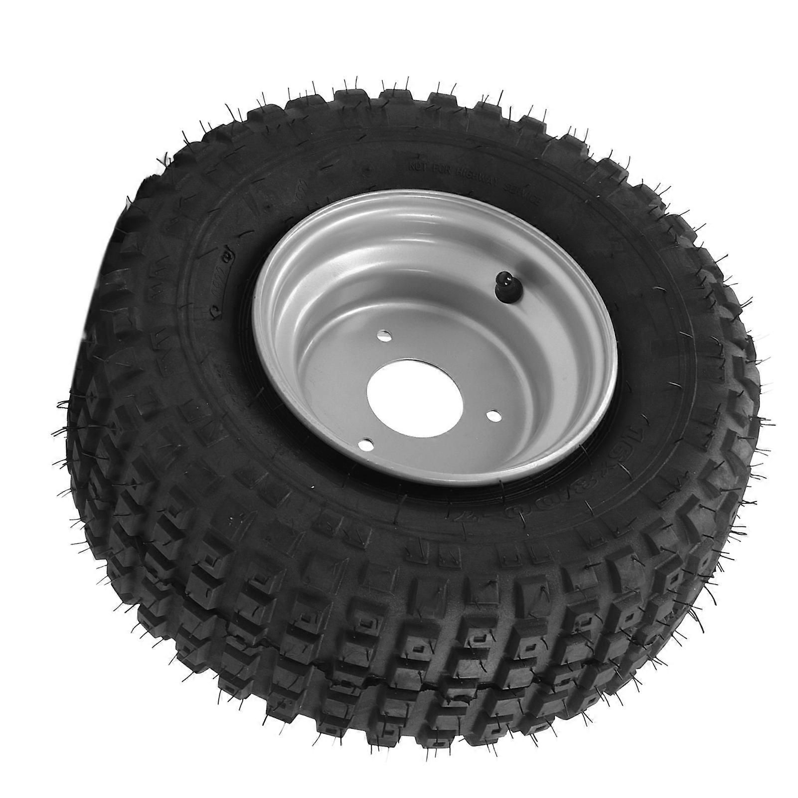 16x8‑7 Tire with Hub Reduce Vibration Noise Universal Rubber Antislip for ATV UTV Lawn Mower 