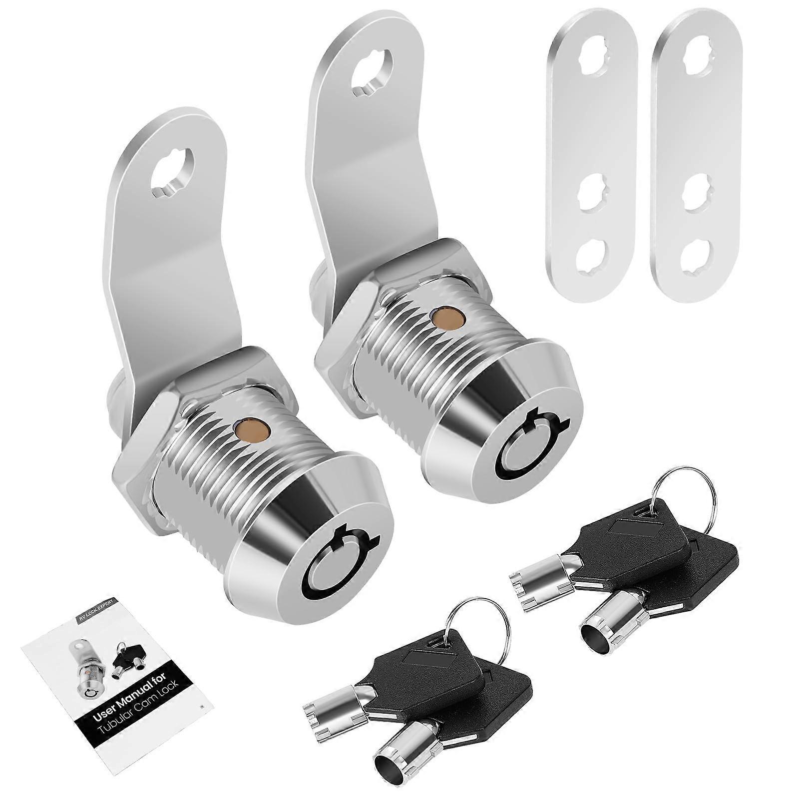 2 packets of toolbox lock, 5/8 'Cabinet lock cam lock with the same switch, handbook RV storage door
