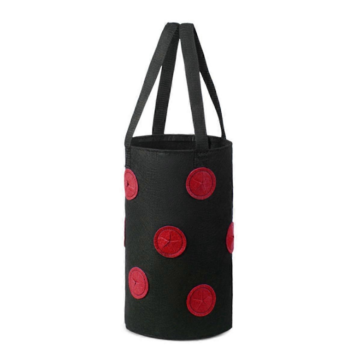 1Pcs Multi-Function 12 Holes Felt Hanging Tomato Grow Bag,C