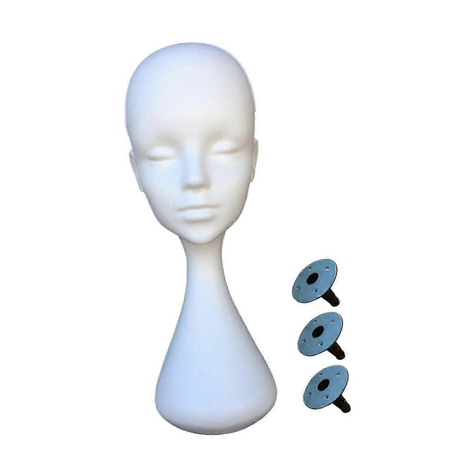 Mannequin Head Model Foam Mannequin Display for Home Salon Shopping Mall Hat Without bottom cover
