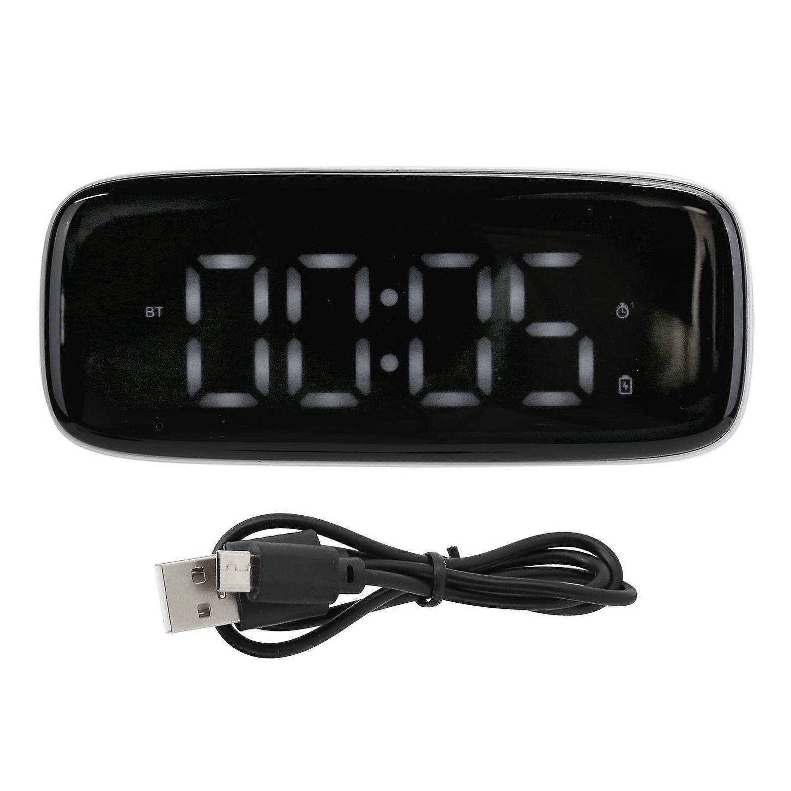 Wireless Bluetooth 5.0 Memory Card Portable Subwoofer Multi‑Function Clock Speaker FM Radio