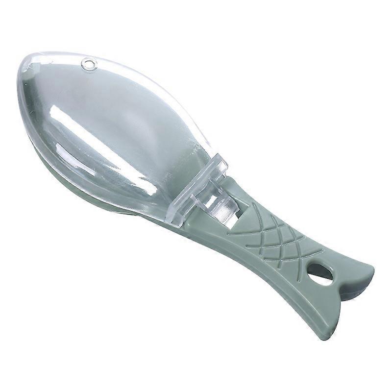 o Fast Remove Fish Skin Scraping Brush Fishing Scale Graters Brush Cleaning Peeler Plastic Scraper Kitchen Cleaning Fishes Knife(Blue)