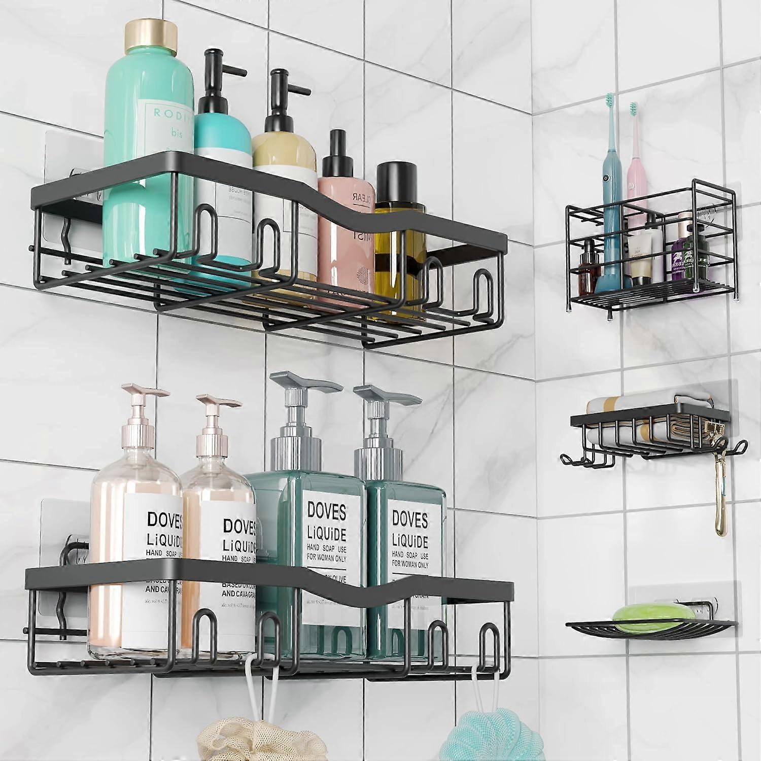 Bathroom storage rack five-piece set