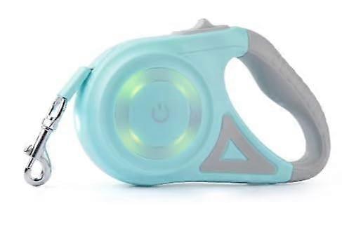 Retractable Dog Leash 10 Ft Tangle-Free Durable Cord for Small Dogs Teal and Gray Design