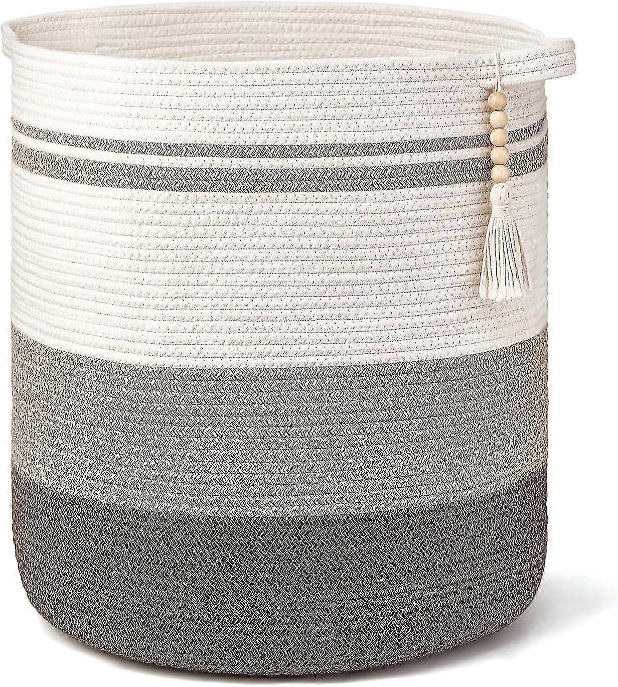 Decorative Cotton Rope Laundry Basket Storage Solution 80L