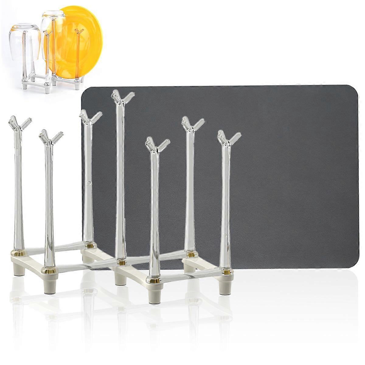 Retractable Bottle Drying Rack, Space Saving Water Bottle Dryer Rack for Kitchen Countertop, Plastic Bags Drying Rack for Cups, Glasses