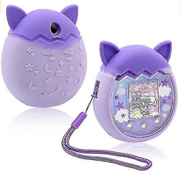 Capa de silicone compatível Tamagotchi Pix Virtual Pet Game Machine, capa protetora para Tamagotchi Pix com correia