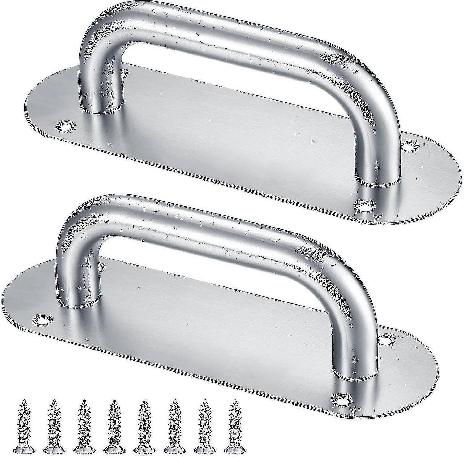 2 Stk Schiebetr Griff, Schiebe Trgriff Mit Platte Edelstahl, Pull Push Trgriffe, Torgriff, Schrankgriffe, Trgriff Schiebetr, Scheunentor-griff, Trgrif