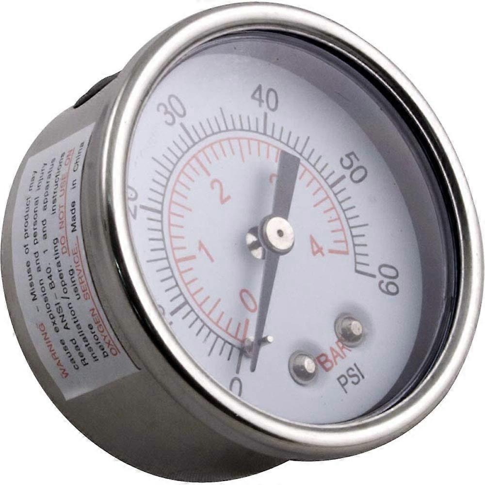 Pressure Gauge, WW Clearwater 1/4'mpt, II, 060psi, Back Mount
